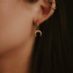 Selene Gold Crescent Moon Earrings
