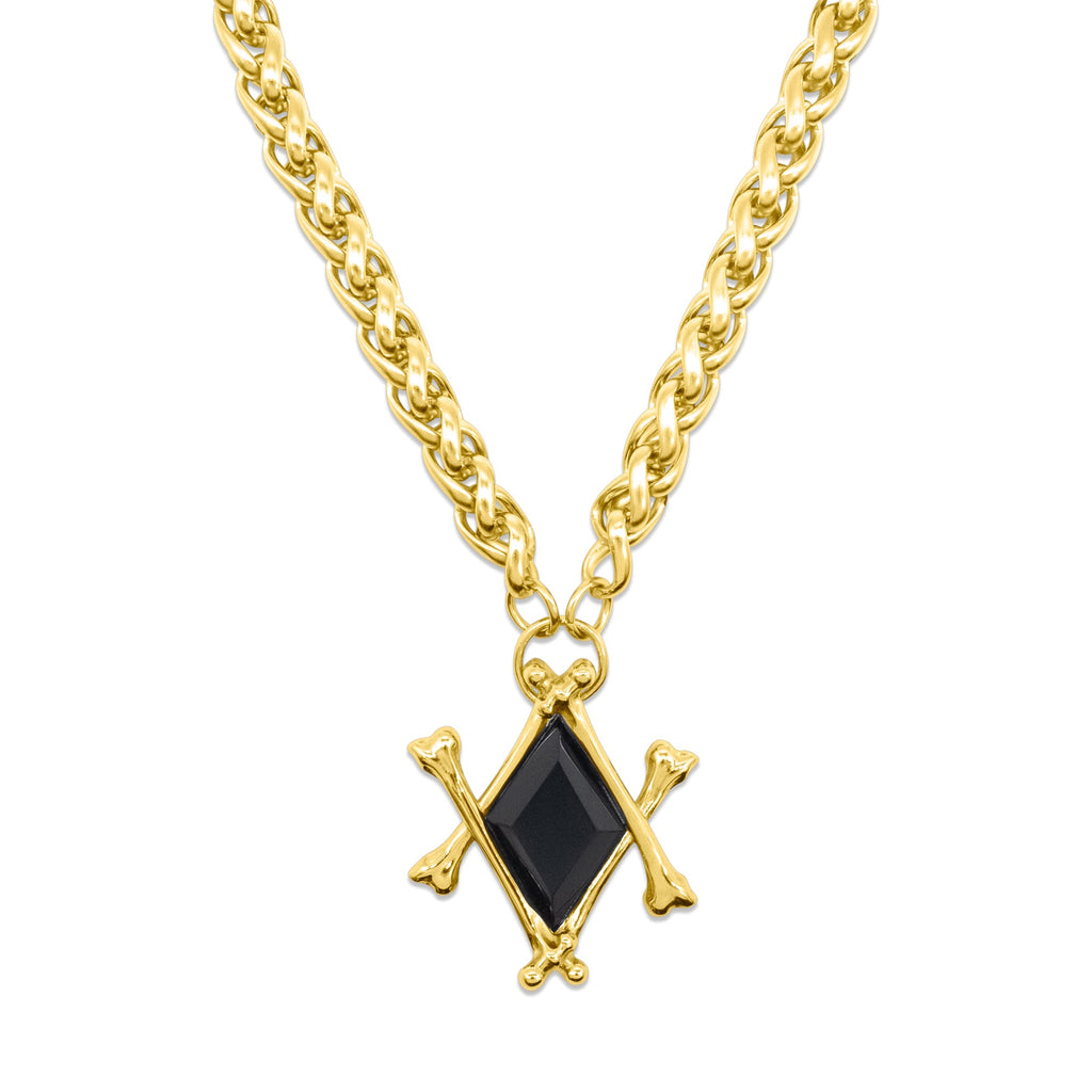 The Obsidian Marrow Necklace Gold Medium
