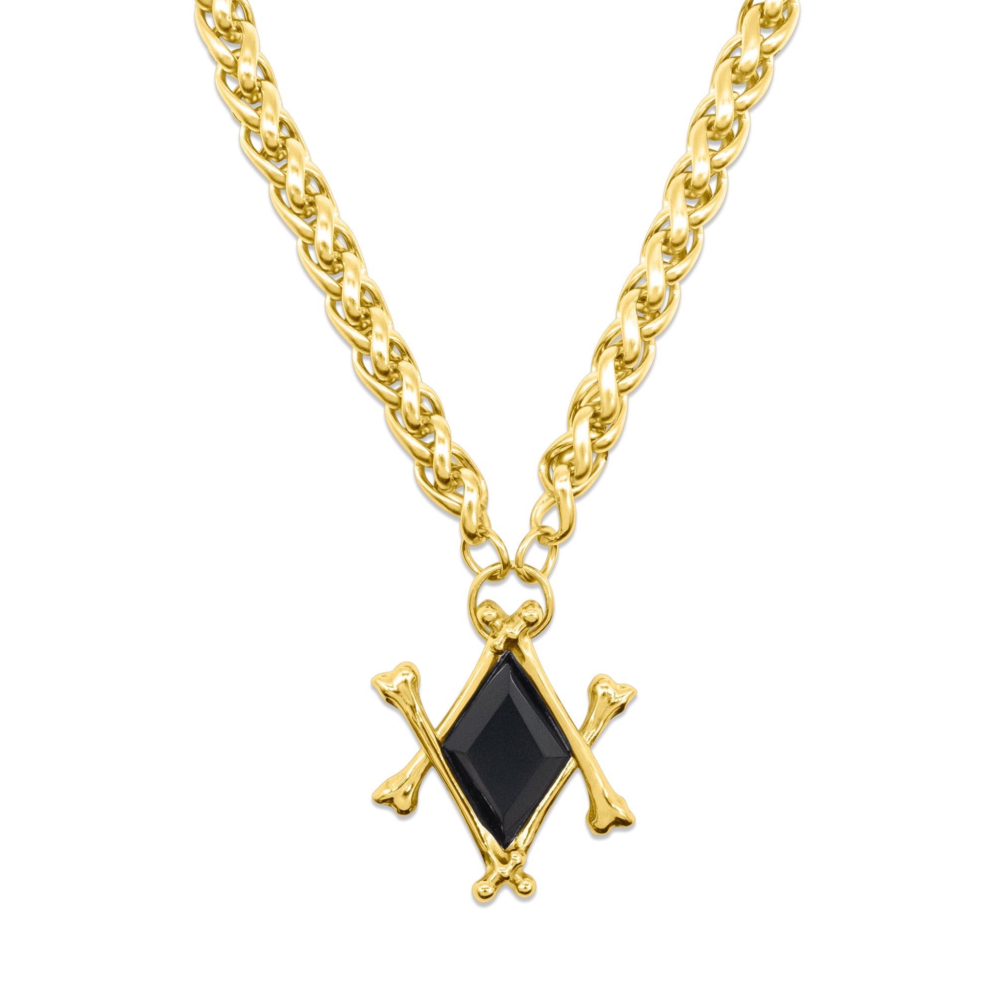 The Obsidian Marrow Necklace Gold Medium