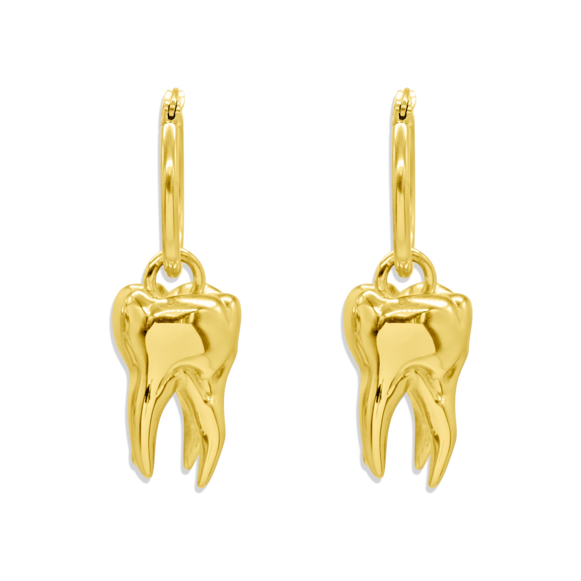 Gold Lover’s Remnant Heavy Tooth Earrings