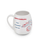 North Carolina Map Color In Travel Mug