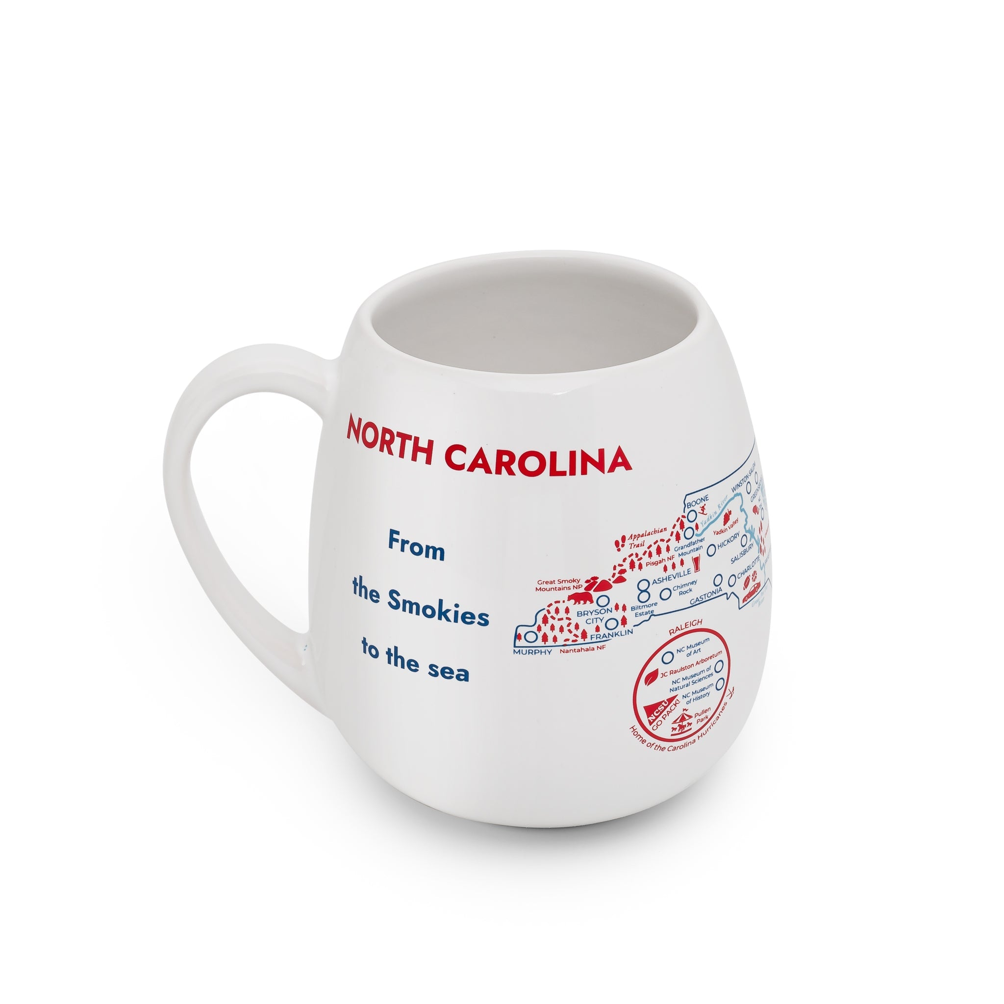 North Carolina Map Color In Travel Mug