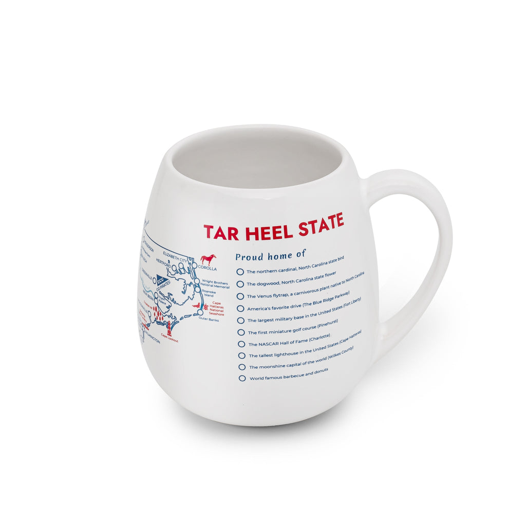 North Carolina Map Color In Travel Mug