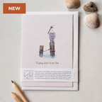 Animal Lover Charity Greeting Card Pelican 'Flying solo is no fun' card