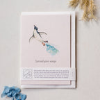 Animal Lover Charity Greeting Card Penguin 'Spread your wings' card