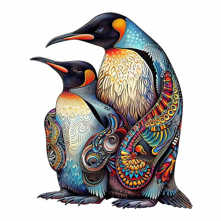 Wooden Animal and Nature Puzzles Penguins