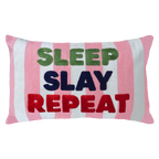 Sleep Slay Repeat Needlepoint Cushion