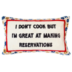 I Don't Cook Needlepoint Cushion