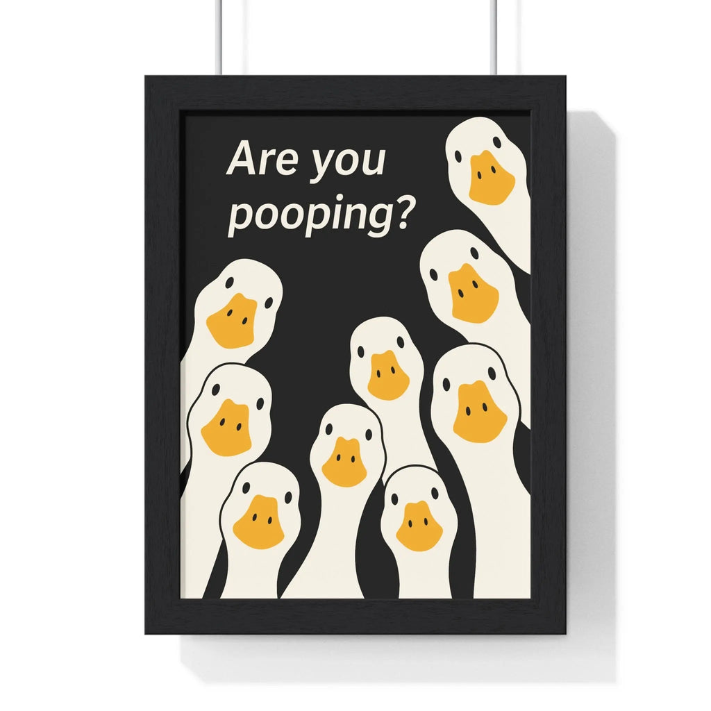 Curious Ducks and Bold Question A3 Framed