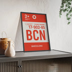 Barcelona Boarding Pass Poster – Minimal Travel Wall Art