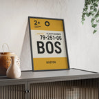 Boston Boarding Pass Poster – Minimalist Travel Print