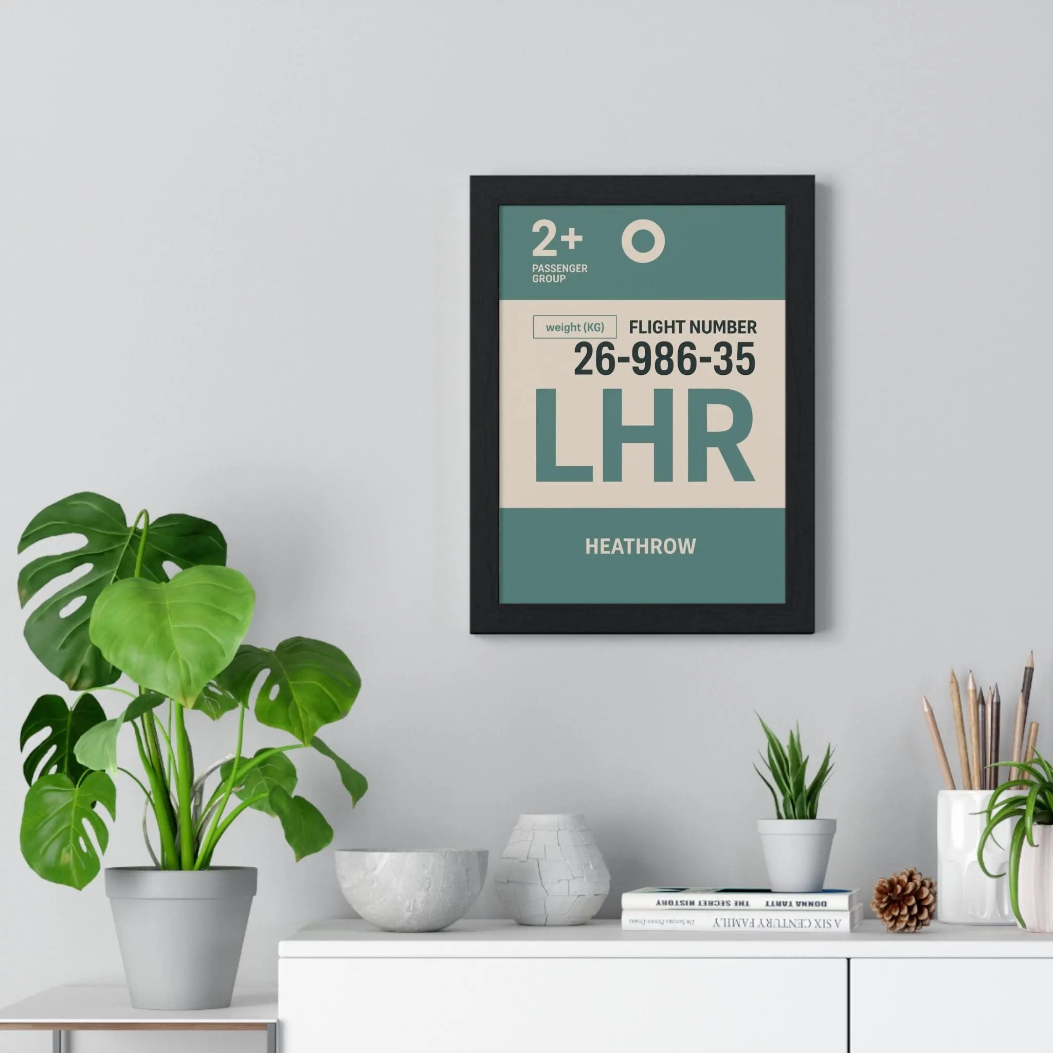 Heathrow Boarding Pass Poster – Minimalist Travel Print