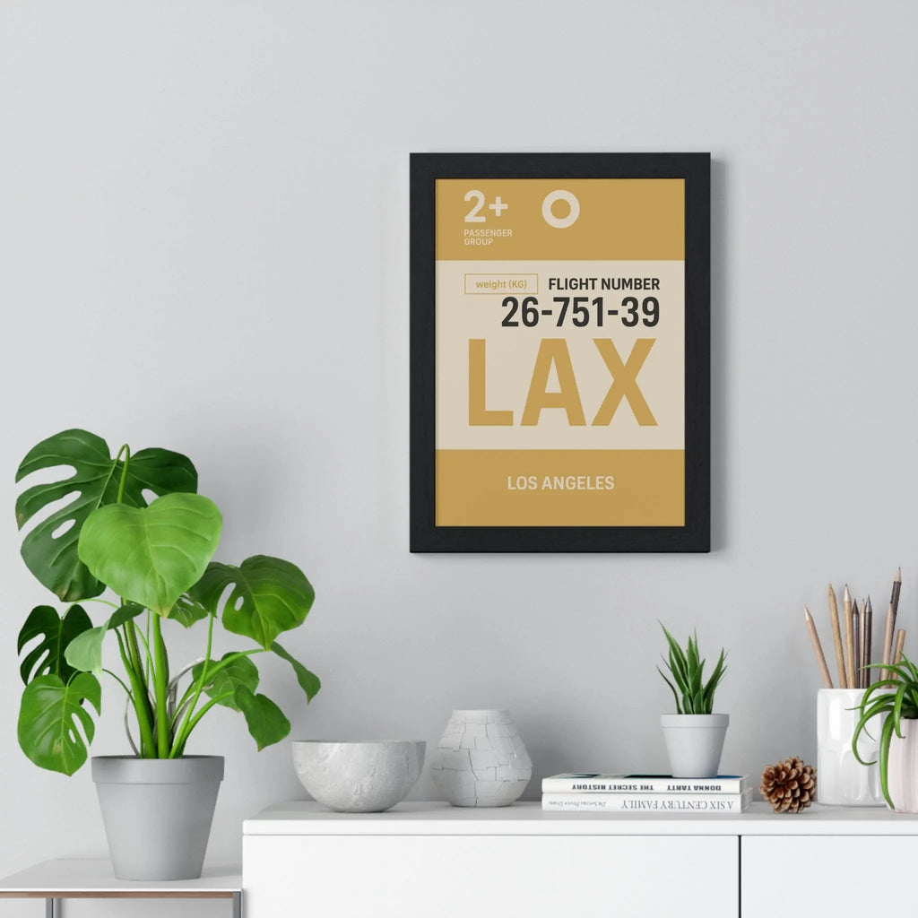 Los Angeles LAX Boarding Pass Poster – Minimalist Travel Wall Art
