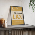 Los Angeles LAX Boarding Pass Poster – Minimalist Travel Wall Art