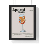 Aperol Spritz Cocktail Poster – Modern Bar Wall Art – Framed or Unframed A3 Framed