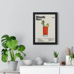 Bloody Mary Cocktail Poster – Classic Brunch Drink Wall Art – Framed or Unframed
