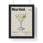 Martini Cocktail Poster – Timeless Gin Drink Wall Art – Framed or Unframed A3 Framed