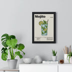 Mojito Cocktail Poster – Fresh Classic Drink Wall Art – Framed or Unframed