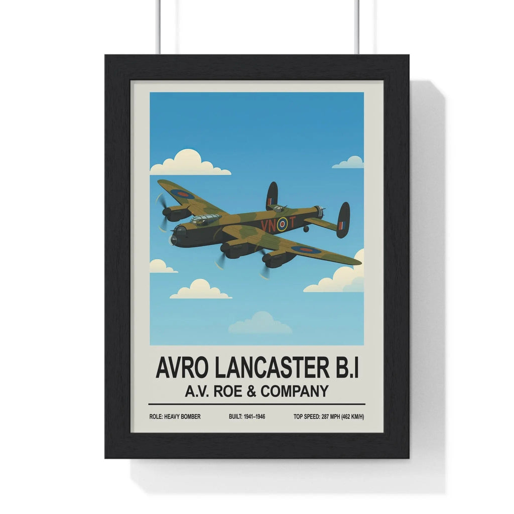 Avro Lancaster B.I Poster | Iconic WWII Bomber Aircraft Print A3 Framed