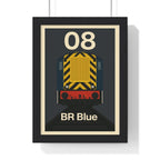 Class 08 Shunter Poster Print | BR Blue Diesel Train Artwork A3 Framed