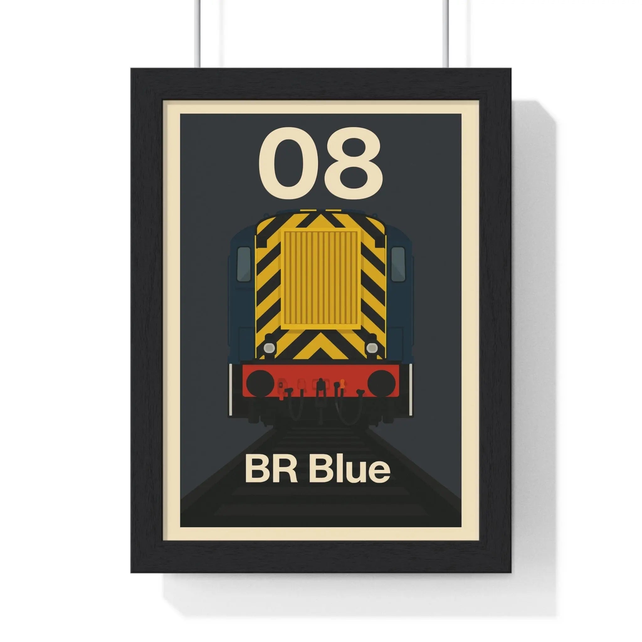 Class 08 Shunter Poster Print | BR Blue Diesel Train Artwork A3 Framed