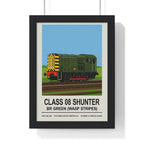 Class 08 Shunter Poster Print | BR Green Diesel Train Art A3 Framed
