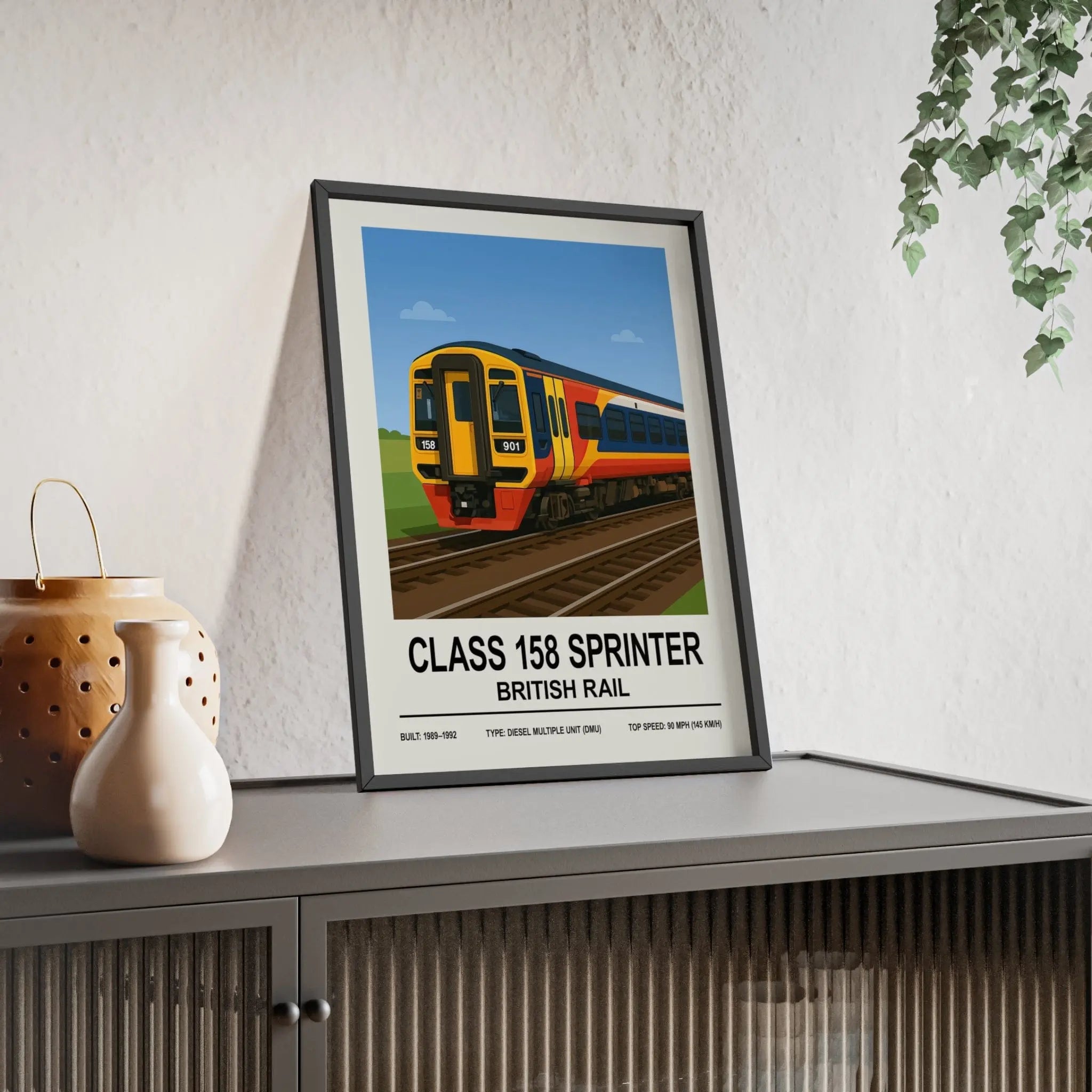 Class 158 Sprinter Poster | British Rail Diesel Multiple Unit Wall Art