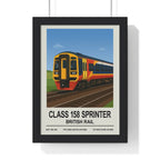 Class 158 Sprinter Poster | British Rail Diesel Multiple Unit Wall Art A3 Framed