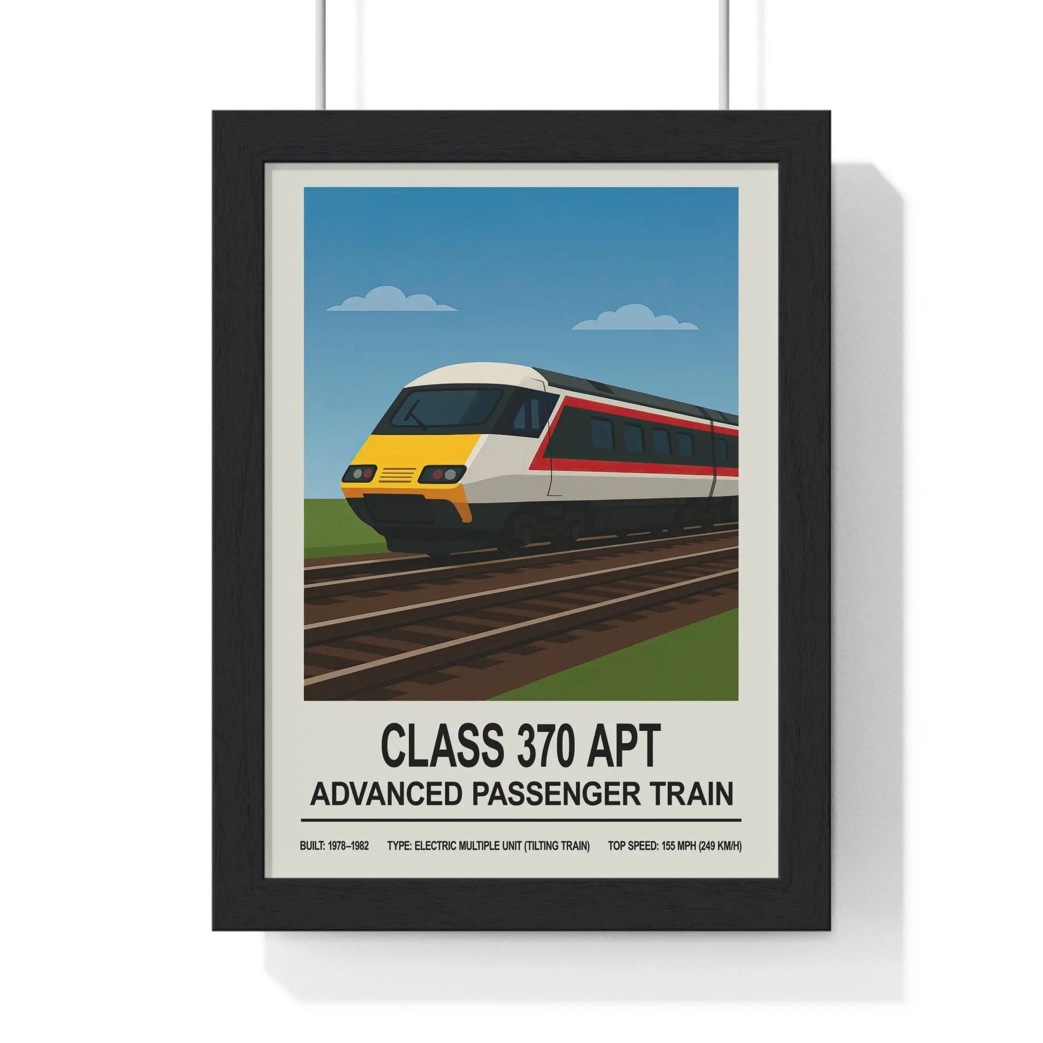 Class 370 APT Poster | Advanced Passenger Train British Rail Wall Art A3 Framed