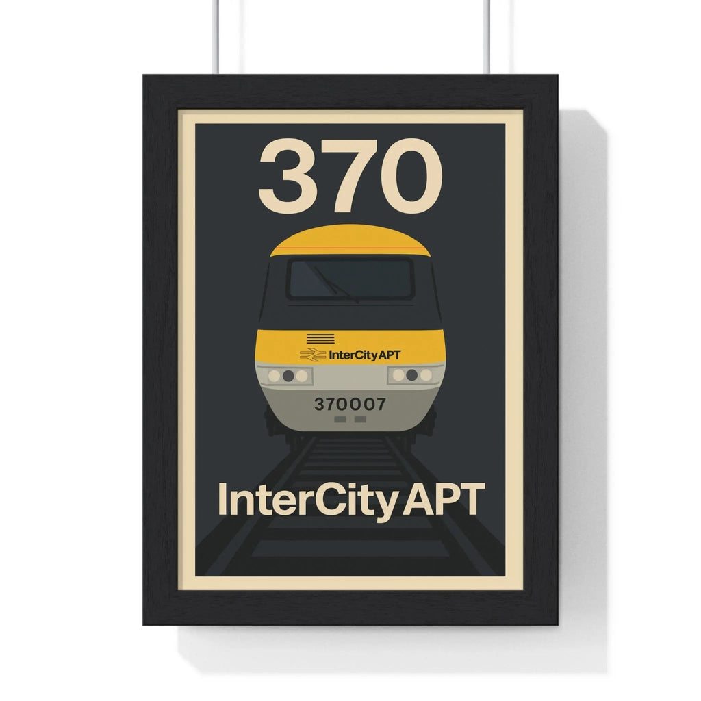 Class 370 APT Poster – Advanced Passenger Train Retro Railway Wall Art A3 Framed