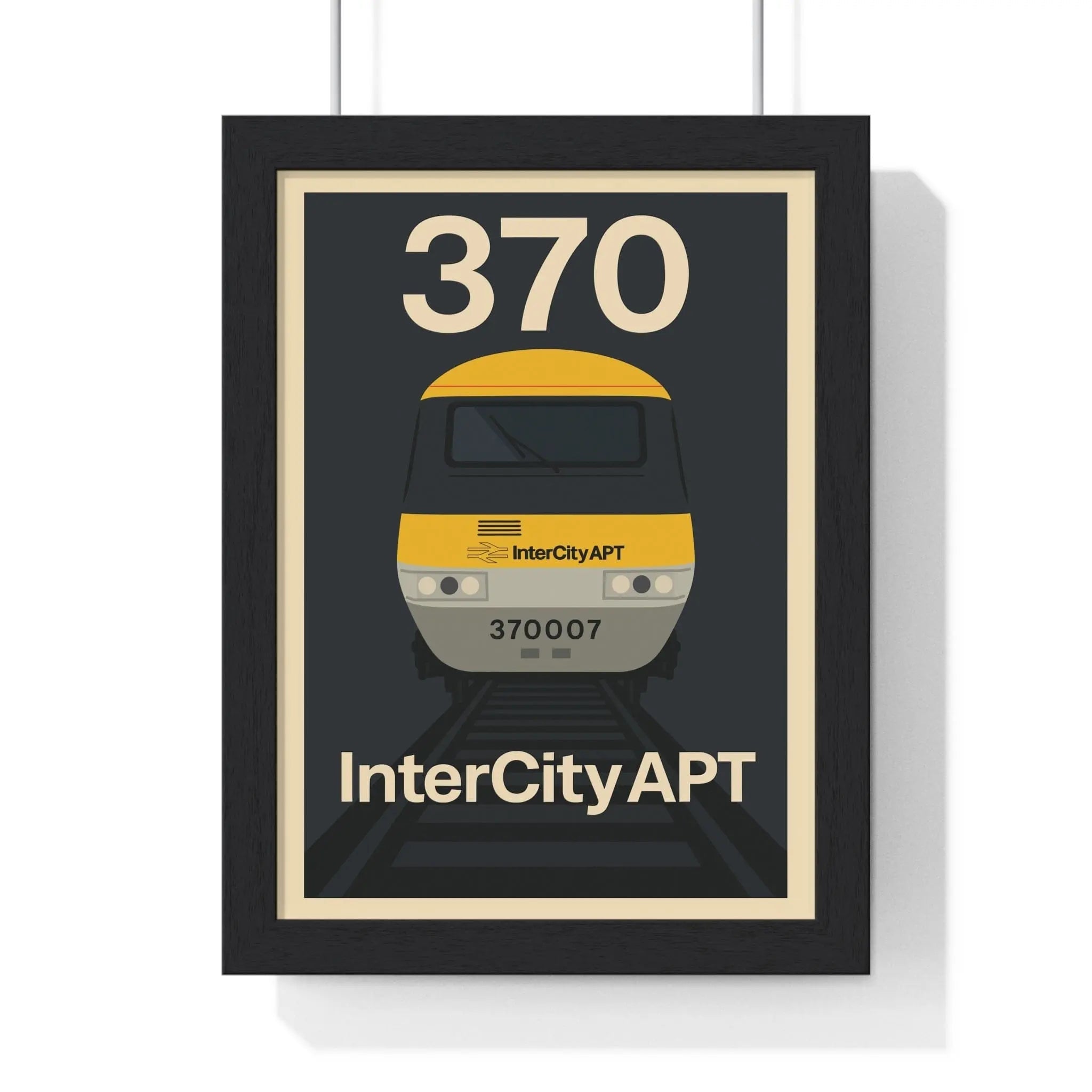 Class 370 APT Poster – Advanced Passenger Train Retro Railway Wall Art A3 Framed