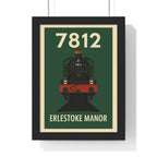 Erlestoke Manor 7812 Steam Train Poster – Classic British Rail Wall Art A3 Framed