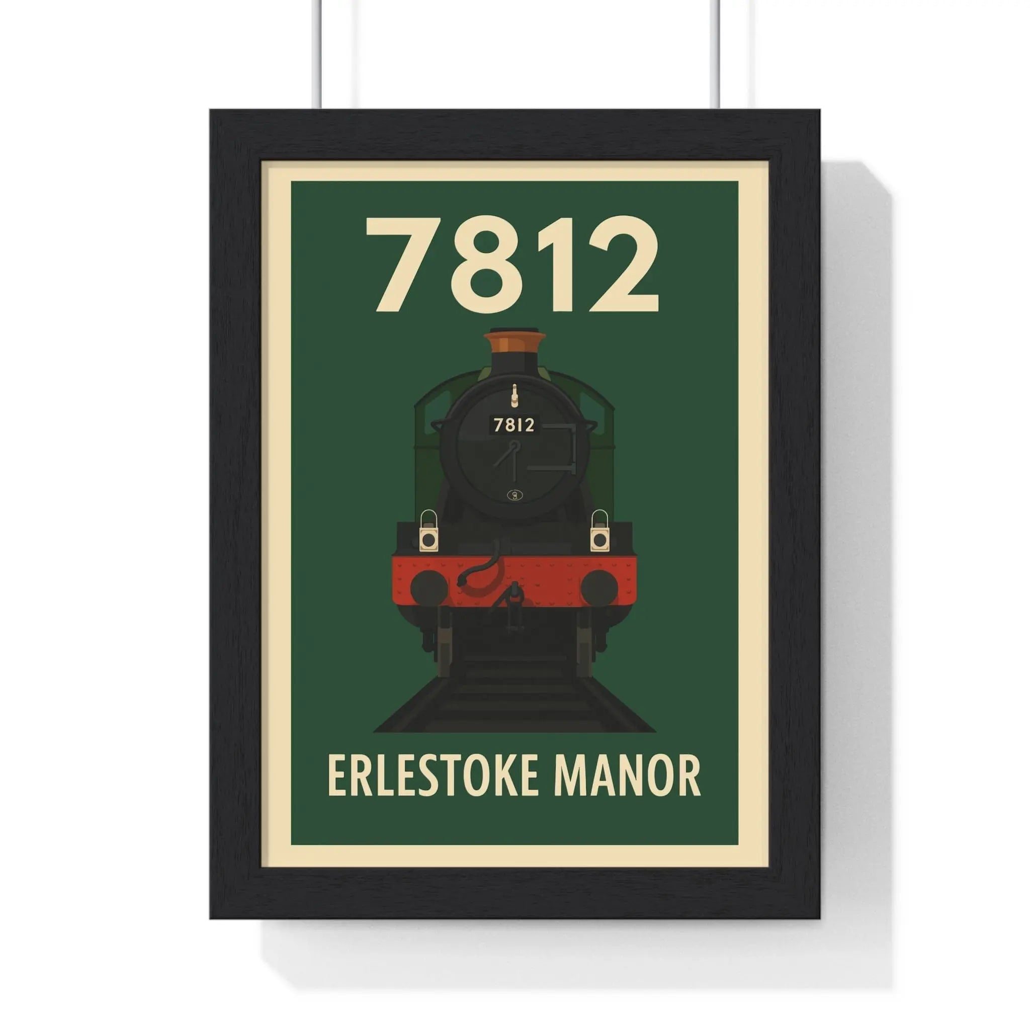 Erlestoke Manor 7812 Steam Train Poster – Classic British Rail Wall Art A3 Framed