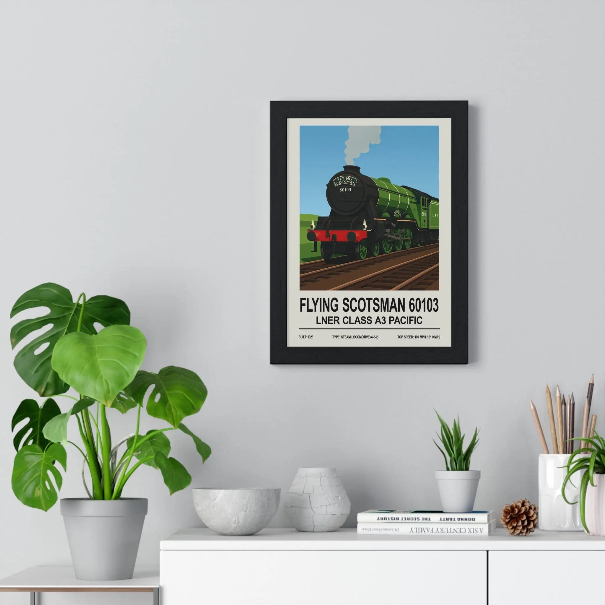 Flying Scotsman Poster | LNER Class A3 Steam Locomotive Wall Art