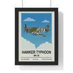Hawker Typhoon Poster | WWII Fighter-Bomber Plane Print A3 Framed