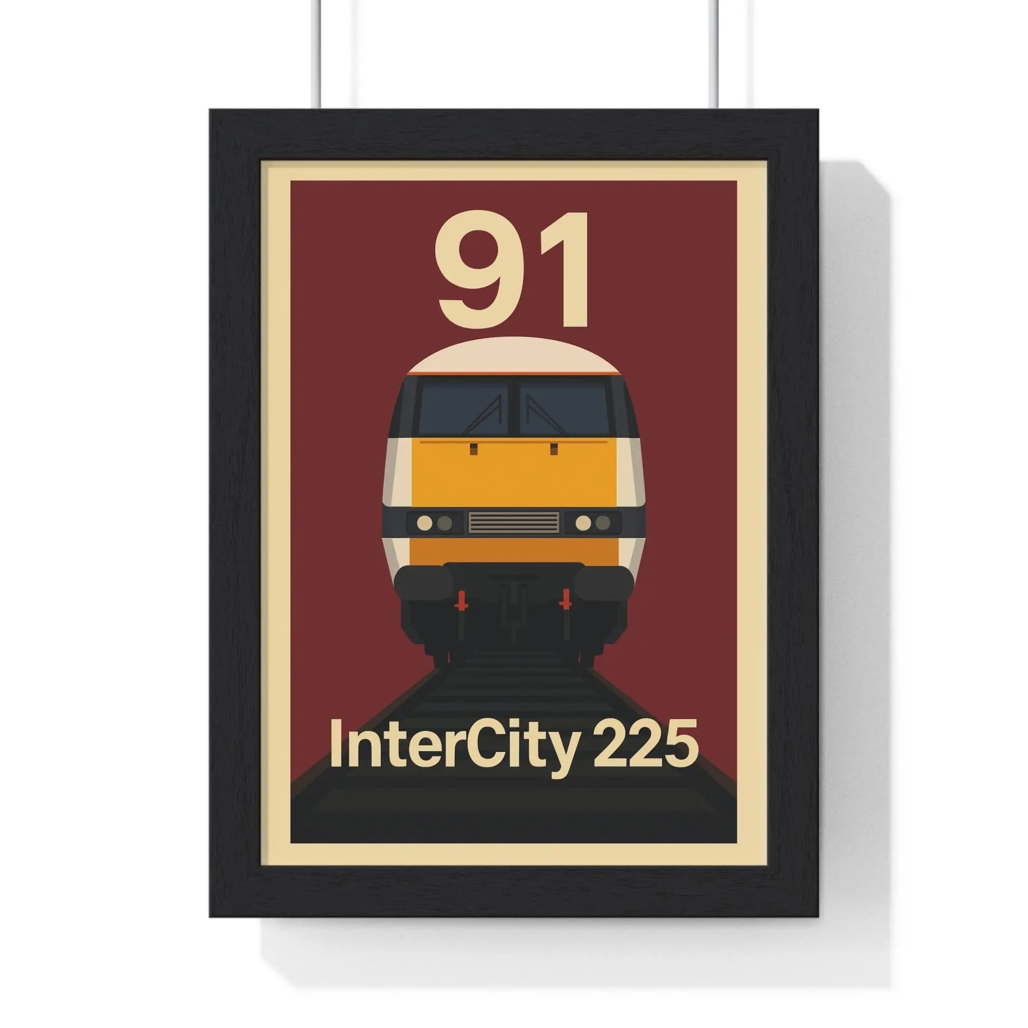 InterCity 225 Class 91 Train Poster – Iconic British Railway Wall Art A3 Framed
