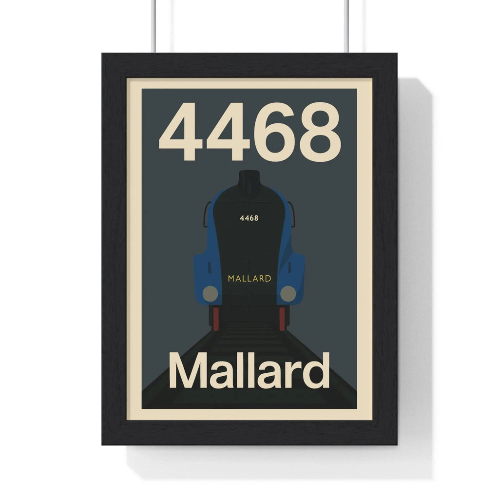 Mallard 4468 Poster Print | Iconic Train Wall Art A3 Framed