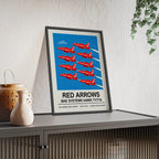 Red Arrows Poster | RAF Aerobatic Display Hawk Jet Print