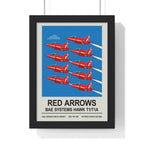 Red Arrows Poster | RAF Aerobatic Display Hawk Jet Print A3 Framed