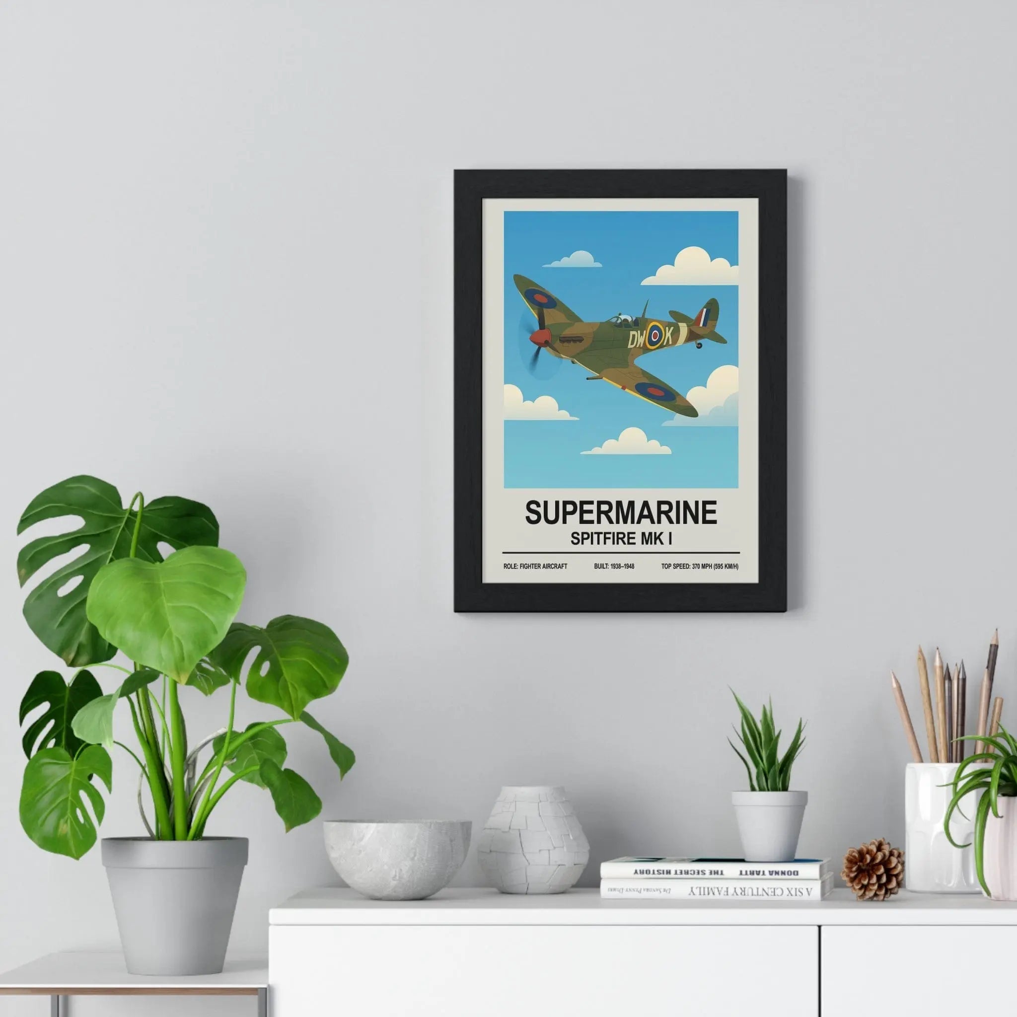 Spitfire Poster | Supermarine Spitfire Mk I Aviation Wall Art