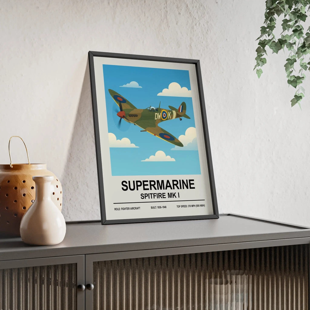 Spitfire Poster | Supermarine Spitfire Mk I Aviation Wall Art