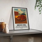 Smoked BBQ Poster | American Barbecue Kitchen Wall Art