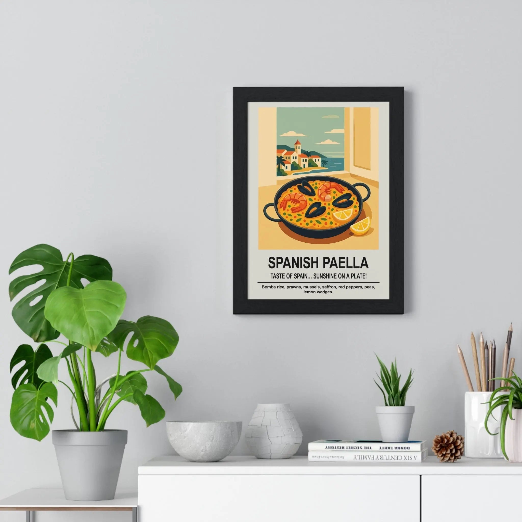 Spanish Paella Kitchen Wall Art – Spanish Food Poster Print