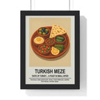 Turkish Meze Kitchen Wall Art – World Food Poster Print A3 Framed