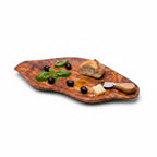 Olive Wood Charcuterie Board | Rustic Live Edge Serving Platter Cheese Tray