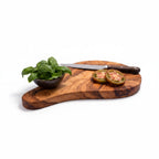 23cm Premium Olive Wood Sushi Board – Artisan Handcrafted Nigiri & Sashimi Serving Platter – Small Live Edge Charcuterie & Appetizer Tray