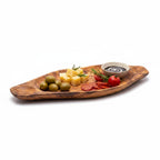 Olive Wood Charcuterie Board | Rustic Live Edge Serving Platter Cheese Tray