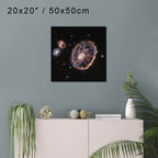 "Cartwheel Galaxy" on Framed Canvas, Acrylic, Canvas, Framed Prints or Print-only