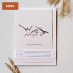 Animal Lover Charity Greeting Card Puffins happy birthday card