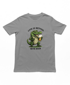 Life Is Better With Beer T-Shirt Charcoal